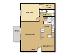 1 bedroom w/ walkin closet