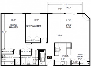 2 Bedroom Floor Plan