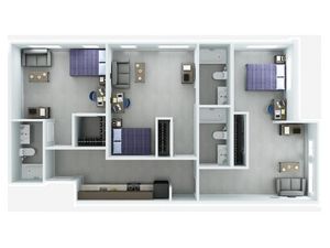 3 Bedroom 3 Bath End