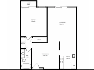 1 Bedroom & 1 Bathroom