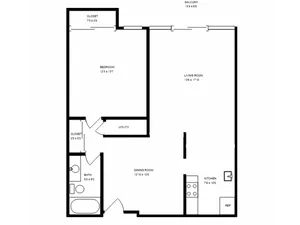 1 Bedroom & 1 Bathroom