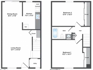 2 Bed 1 Bath
