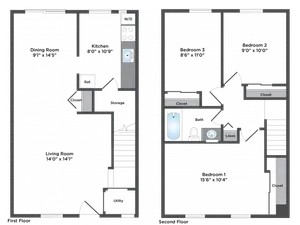3 Bed 1.5 Bath
