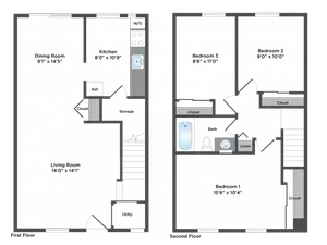 3 Bed 1.5 Bath