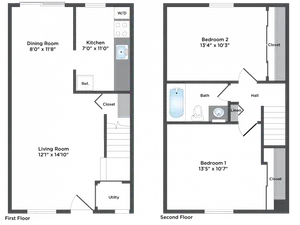 2 Bed 1 Bath
