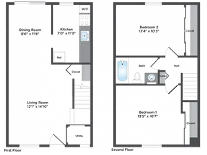 2 Bed 1 Bath