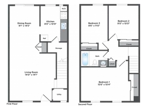 3 bed 1 Bath