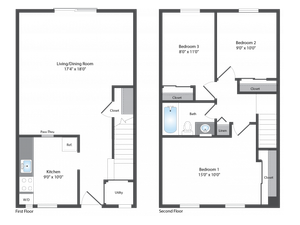 3 bed 1 Bath
