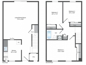 3 bed 1 Bath