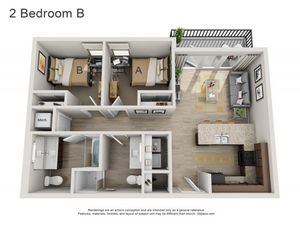 2 Bed Floor Plan
