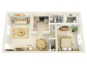 1 Bed 1 Bath