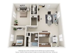 Keoway Village 2BR Floorplan