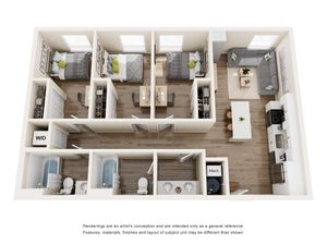 The 818 - Three-Bedroom Floorplan
