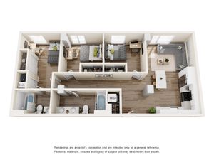 The 818 - Two-Bedroom Floorplan