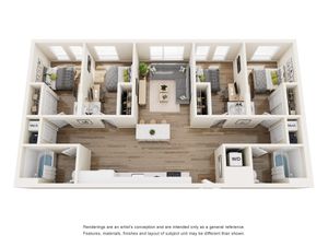 The 818 - Two-Bedroom Floorplan