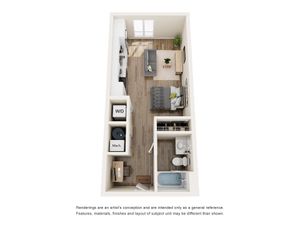 The 818 - Studio Floorplan