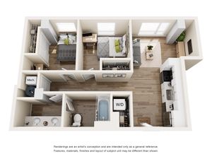 The 818 - Two Bedroom Floorplan