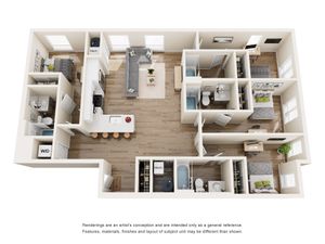 The 818 - Three-Bedroom Floorplan