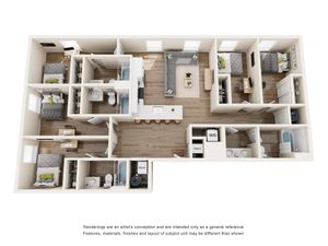 The 818 - Three-Bedroom Floorplan