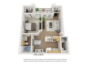 1x1 | Apartments in Houston, TX | The Henry at Liberty Hills