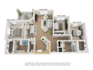 3x2 | Apartments in Houston, TX | The Henry at Liberty Hills