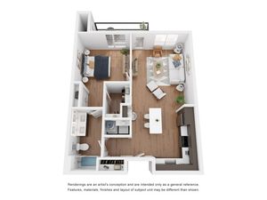 1 Bed, 1 Bath