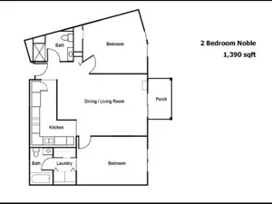 Noble 2 Bed and 2 Bath