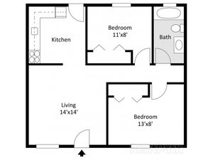 Cherry Lane 2 Bedroom 2D Floor Plan