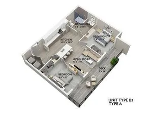 B3 - 753 Sq. Ft.
