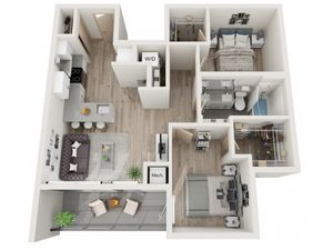 2 Bedroom Floor Plan