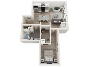 1 bedroom floorplan