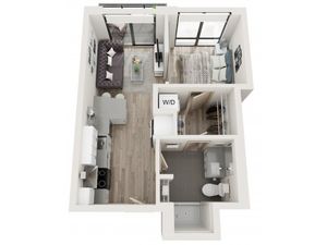 1 bedroom floorplan