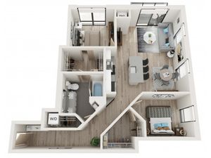 2 Bedroom Floor Plan