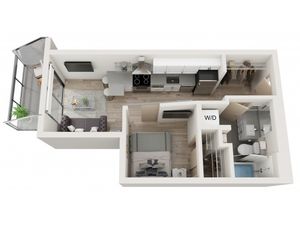 1 bedroom floorplan