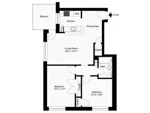 Two Bedroom Apartment | City View Apartments, Lancaster, PA