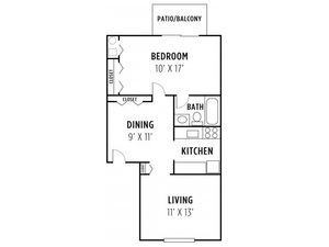 Floor Plan 6 | Apartment For Rent In Reading PA | Park Court Apartments