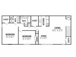 Floor Plan 2 | Apartments In Wyomissing PA | Woodland Plaza 1