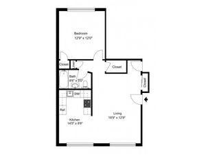 One Bedroom Floor Plan