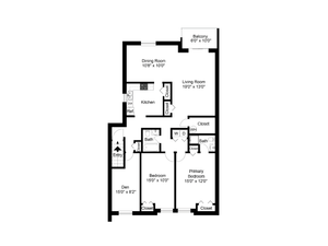 2 bed den
