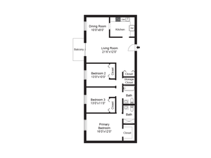 3 bed 2 bath
