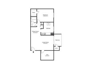 1 bedroom den