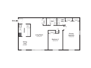 2 bed 1.5 bath