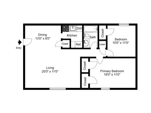 2 bed