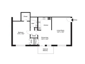 1 bed