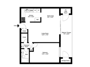 1 bed