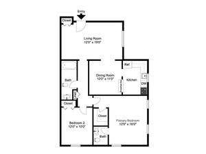 2 bed 1.5 bath