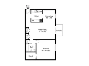 1 bed