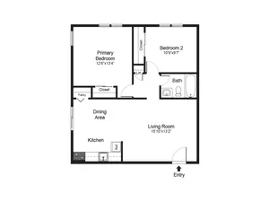 2 bed