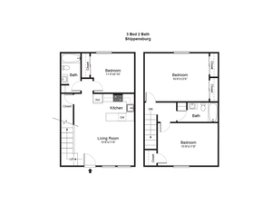 3 bed 2 bath