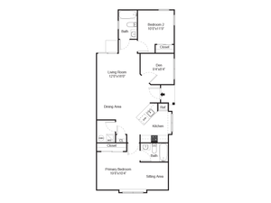2 bed den